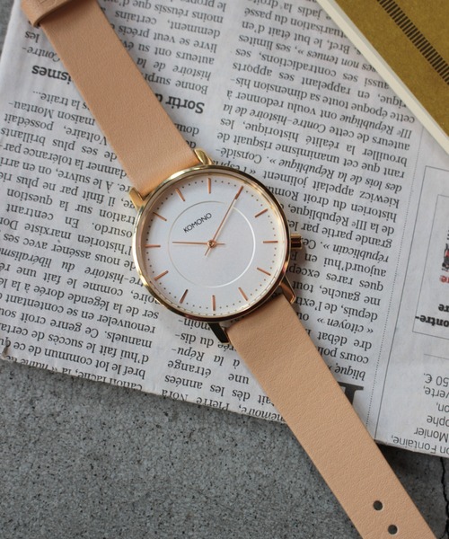 KOMONO.（コモノ）の「「KOMONO　コモノ」腕時計 【替えベルトセット】ハーロウ ゴールド メッシュ + シナモンストラップセット（アナログ腕時計・メンズ・ゴールド系その他・FREE）」の11枚目の写真