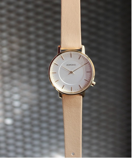 KOMONO.（コモノ）の「「KOMONO　コモノ」腕時計 【替えベルトセット】ハーロウ ゴールド メッシュ + シナモンストラップセット（アナログ腕時計・メンズ・ゴールド系その他・FREE）」の12枚目の写真