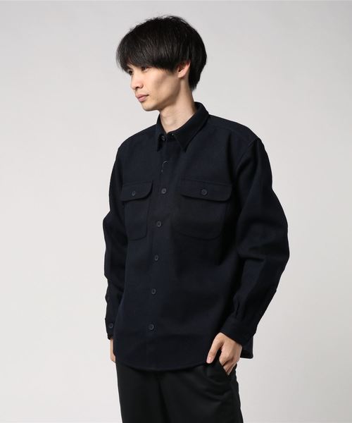 SHIPS(シップス)の「SCHNAYDERMANS: WOOL W-PKT SHIRT(シャツ/ブラウス・メンズ・ネイビー・MEDIUM/LARGE/SMALL)」の1枚目の写真