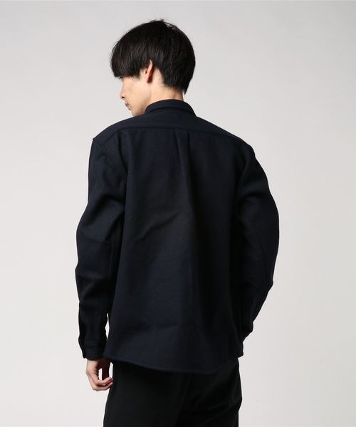 SHIPS(シップス)の「SCHNAYDERMANS: WOOL W-PKT SHIRT(シャツ/ブラウス・メンズ・ネイビー・MEDIUM/LARGE/SMALL)」の2枚目の写真