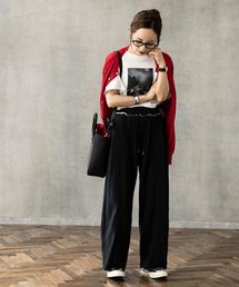 KOBE LETTUCE | 【WEARISTA田中亜希子さん×KOBE LETTUCEコラボ】センタープレススウェットワイドパンツ(スウェットパンツ)