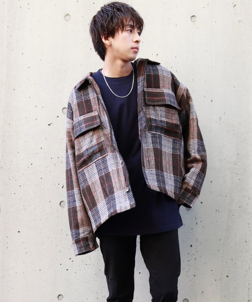 WESTSEA(ウエストシー)の「ビッグシルエットポケットブルゾン(ブルゾン・メンズ・ブラック/ベージュ/ブラウン/モカ/チェック・M/L/XL)」の5枚目の写真