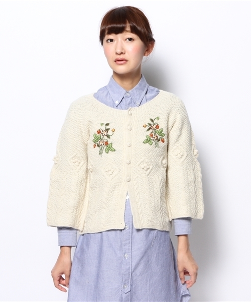 BEAMS BOY（ビームスボーイ）の「TORI-TO / 手刺繍 カーディガン