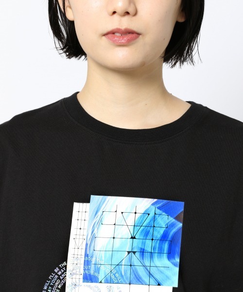 PAGEBOY（ページボーイ）の「レコードグラフィックロンTシャツ /プリントロンT（Tシャツ/カットソー・レディース・ブラック/オフホワイト・FREE）」の8枚目の写真