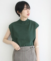 ADAM ET ROPE' | シルクポリエステルフレンチスリーブプルオーバー(ニット/セーター)