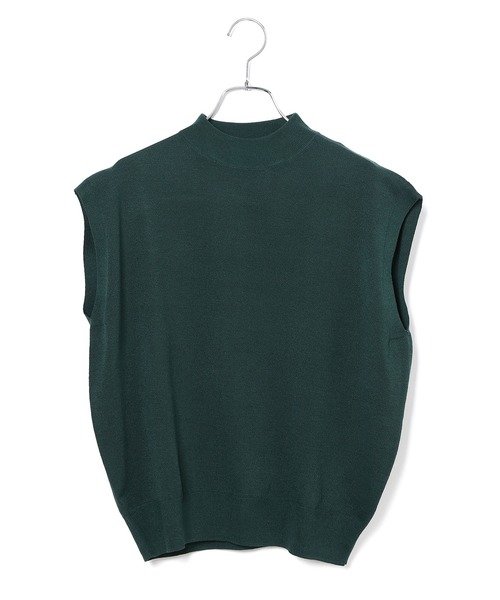 ADAM ET ROPE'（アダムエロペ）の「シルクポリエステルフレンチスリーブプルオーバー（ニット/セーター・レディース・ブラック/グリーン/キナリ・FREE）」の19枚目の写真