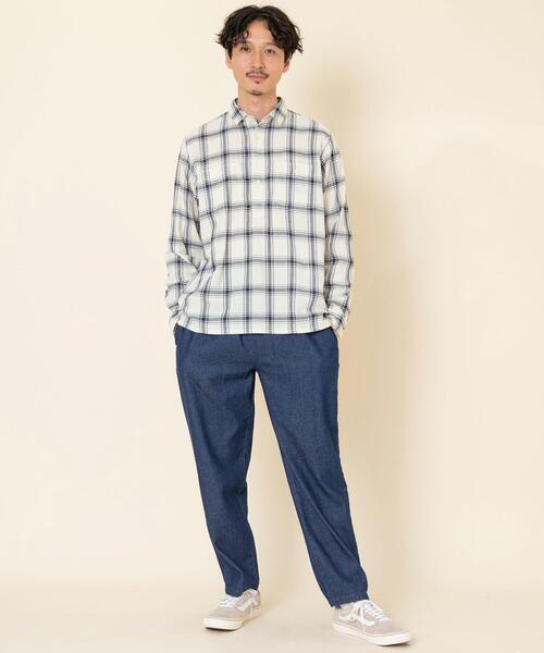 coen(コーエン)の「ダブルガーゼチェックプルオーバーシャツ(シャツ/ブラウス・メンズ・ネイビー/ホワイト・SMALL/MEDIUM/LARGE/X-LARGE)」の11枚目の写真
