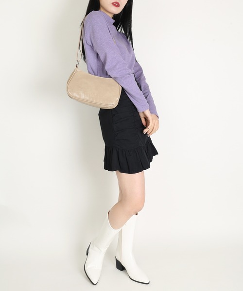 WC（ダブル シー）の「WC/ハーフムーンショルダーバッグ（ショルダーバッグ・レディース・ベージュ/ブラウン・FREE）」の5枚目の写真