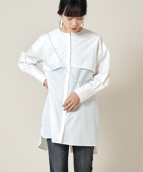 SHENERY（シーナリー）の「ヨークフリルチュニックブラウス（シャツ/ブラウス・レディース・オフホワイト・FREE）」の3枚目の写真