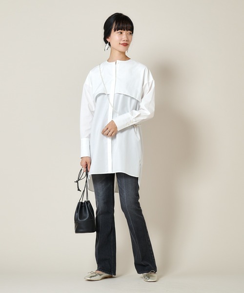 SHENERY（シーナリー）の「ヨークフリルチュニックブラウス（シャツ/ブラウス・レディース・オフホワイト・FREE）」の8枚目の写真