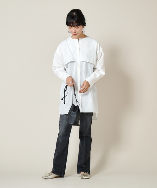 SHENERY（シーナリー）の「ヨークフリルチュニックブラウス（シャツ/ブラウス・レディース・オフホワイト・FREE）」の9枚目の写真