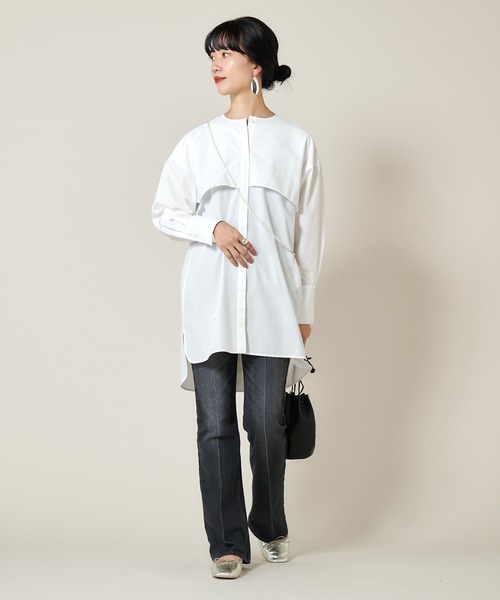 SHENERY（シーナリー）の「ヨークフリルチュニックブラウス（シャツ/ブラウス・レディース・オフホワイト・FREE）」の10枚目の写真