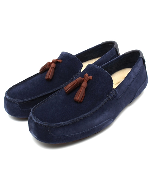 UGG ネイビー タッセル モカシン