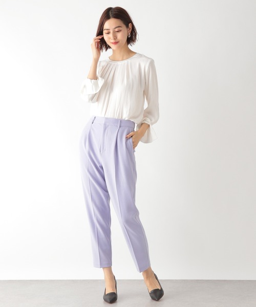 LEPSIM（レプシィム）の「【かんたんケアSET UP】美脚テーパード21SS　918858（スラックス・レディース・ブルー/ブラック/グレー/グレイッシュベージュ・X-LARGE/X-SMALL/XX-SMALL/SMALL/MEDIUM/LARGE）」の8枚目の写真