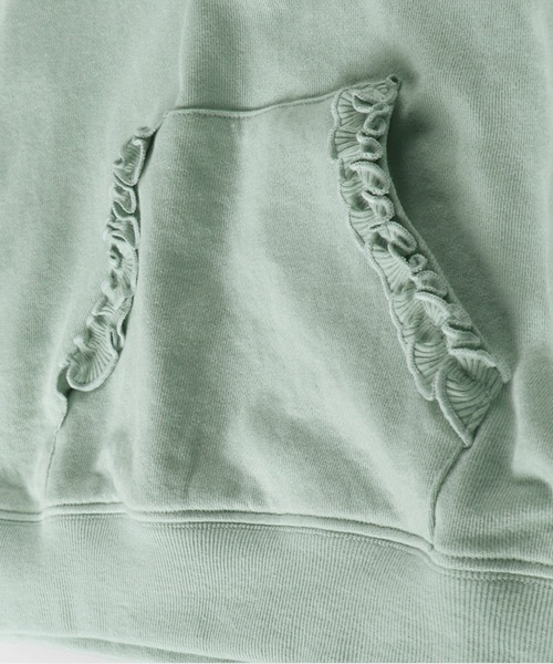 BRANSHES（ブランシェス）の「ポケットフリルパーカー（パーカー・キッズ・グリーン/ライトグレー・110cm/150cm/90cm/140cm/100cm/130cm/120cm）」の12枚目の写真
