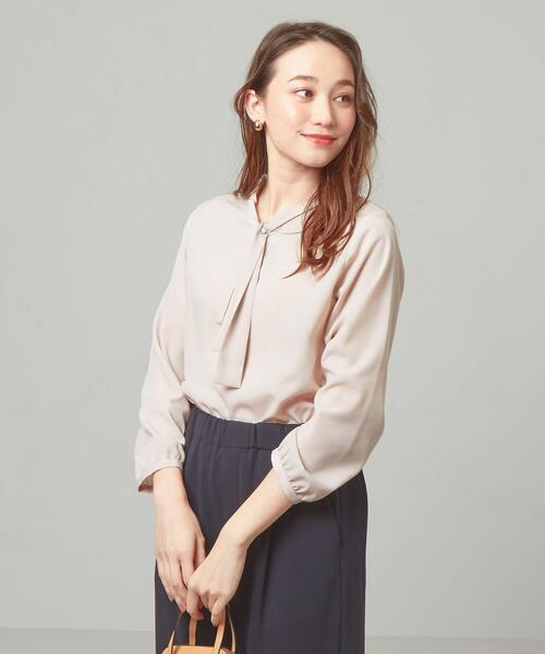 closet story（クローゼットストーリー）の「＜closet story＞  F/PL タイブラウス（シャツ/ブラウス・レディース・ライトグレー/ライム/ライトピンク・FREE）」の3枚目の写真