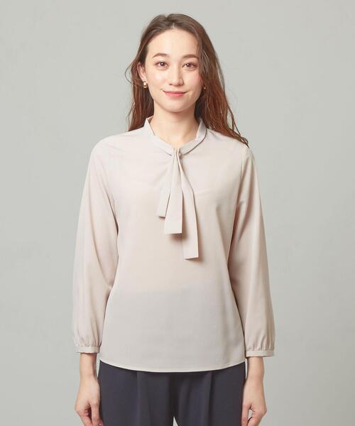 closet story（クローゼットストーリー）の「＜closet story＞  F/PL タイブラウス（シャツ/ブラウス・レディース・ライトグレー/ライム/ライトピンク・FREE）」の4枚目の写真