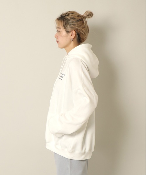 notch.（ノッチ）の「裏起毛カラフルキャンバスフーディ（パーカー・レディース・ダークグレー/オフホワイト・M）」の7枚目の写真