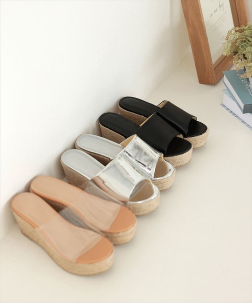 DONOBAN（ドノバン）の「ジュートプラットフォームサンダル（サンダル・レディース・クリア/シルバー/ブラック・24.0cm/23.5cm/22.5cm/23.0cm）」の6枚目の写真