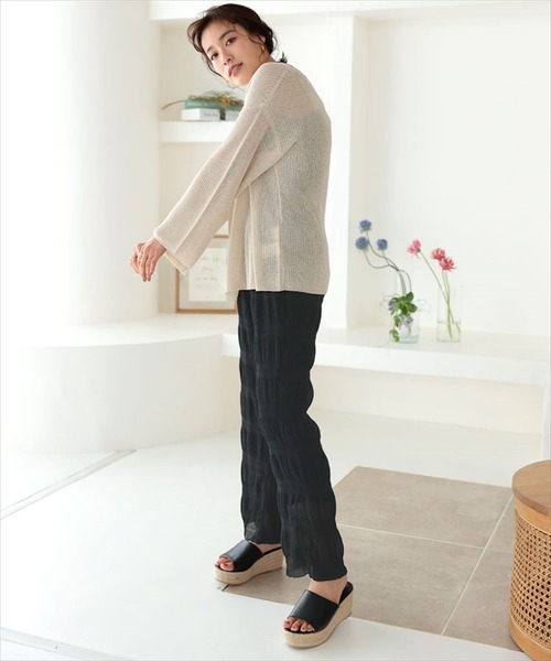 DONOBAN（ドノバン）の「ジュートプラットフォームサンダル（サンダル・レディース・クリア/シルバー/ブラック・24.0cm/23.5cm/22.5cm/23.0cm）」の14枚目の写真