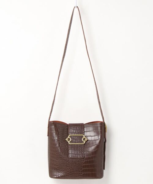 apres jour mignon(アプレジュールミニョン)の「【apresjour mignon×ARIAZ】ポーチ付きバックル型押しショルダーバッグ(ショルダーバッグ・レディース・ブラック/モカ/ダークブラウン・ONESIZE)」の15枚目の写真