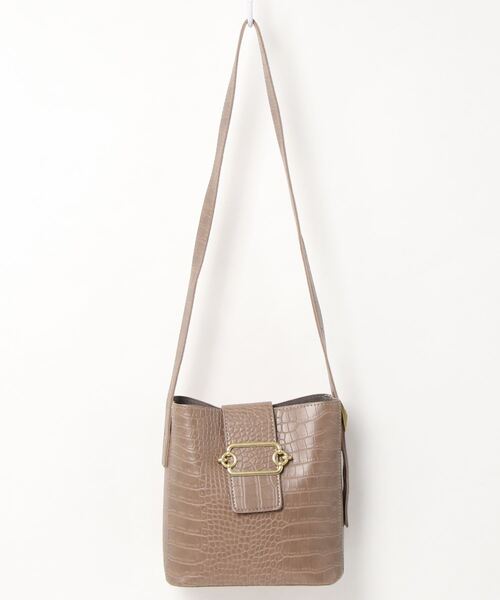 apres jour mignon(アプレジュールミニョン)の「【apresjour mignon×ARIAZ】ポーチ付きバックル型押しショルダーバッグ(ショルダーバッグ・レディース・ブラック/モカ/ダークブラウン・ONESIZE)」の16枚目の写真