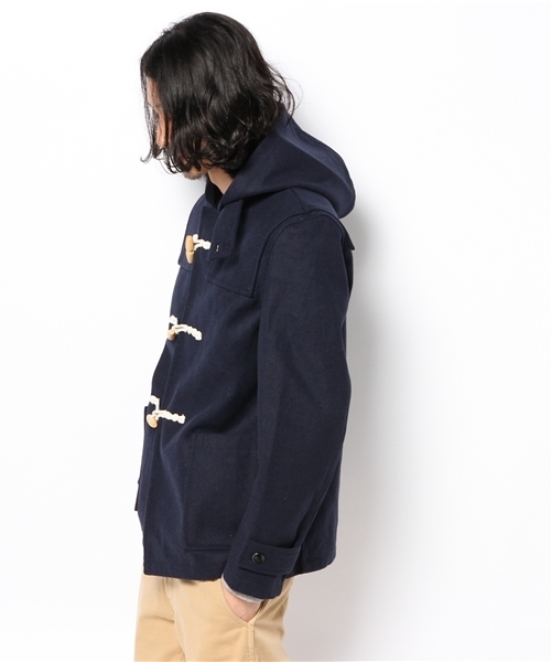 Denime（ドゥニーム）の「MELTON MIDLLE DUFFLE COAT（ダッフルコート・メンズ・ブラック/グレー/ベージュ/ネイビー/ワイン・MEDIUM/LARGE/SMALL）」の7枚目の写真