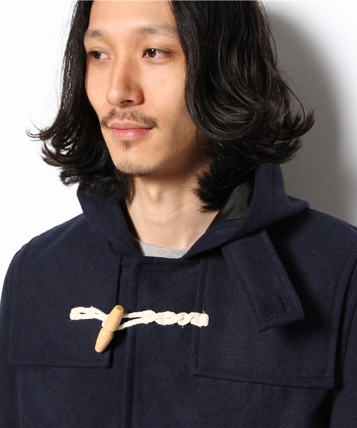 Denime（ドゥニーム）の「MELTON MIDLLE DUFFLE COAT（ダッフルコート・メンズ・ブラック/グレー/ベージュ/ネイビー/ワイン・MEDIUM/LARGE/SMALL）」の10枚目の写真