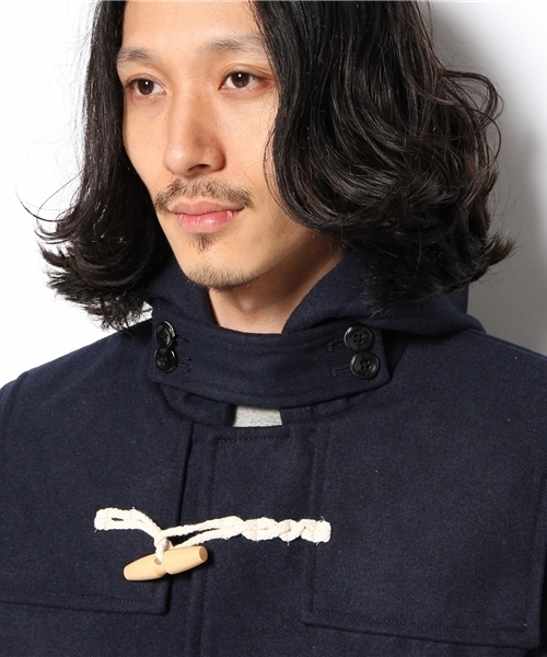 Denime（ドゥニーム）の「MELTON MIDLLE DUFFLE COAT（ダッフルコート・メンズ・ブラック/グレー/ベージュ/ネイビー/ワイン・MEDIUM/LARGE/SMALL）」の11枚目の写真