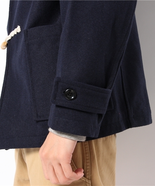 Denime（ドゥニーム）の「MELTON MIDLLE DUFFLE COAT（ダッフルコート・メンズ・ブラック/グレー/ベージュ/ネイビー/ワイン・MEDIUM/LARGE/SMALL）」の12枚目の写真