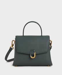 CHARLES & KEITH | ストーンエンベリッシュド フロントフラップバッグ / Stone-Embellished Front Flap Bag(ショルダーバッグ)