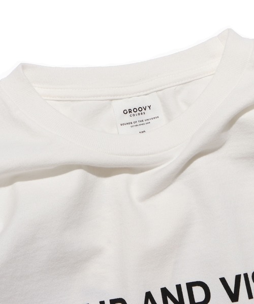 GROOVY COLORS（グルービーカラーズ）の「GROOVY COLORS/グルービーカラーズ SOUN&VISION BAT WING L/S TEE 長袖Tシャツ/ロンT（Tシャツ/カットソー・キッズ・ホワイト/オレンジ・130/140）」の7枚目の写真