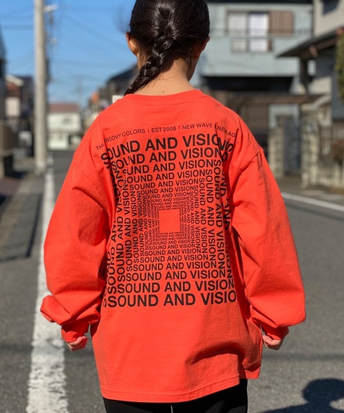 GROOVY COLORS（グルービーカラーズ）の「GROOVY COLORS/グルービーカラーズ SOUN&VISION BAT WING L/S TEE 長袖Tシャツ/ロンT（Tシャツ/カットソー・キッズ・ホワイト/オレンジ・130/140）」の12枚目の写真