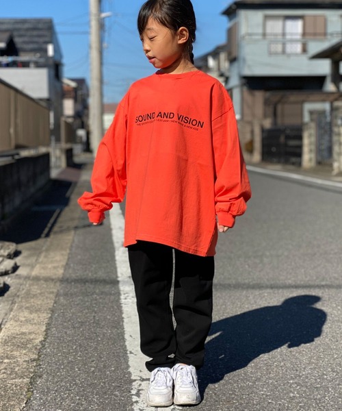 GROOVY COLORS（グルービーカラーズ）の「GROOVY COLORS/グルービーカラーズ SOUN&VISION BAT WING L/S TEE 長袖Tシャツ/ロンT（Tシャツ/カットソー・キッズ・ホワイト/オレンジ・130/140）」の16枚目の写真