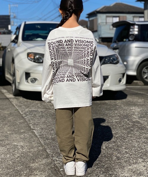 GROOVY COLORS（グルービーカラーズ）の「GROOVY COLORS/グルービーカラーズ SOUN&VISION BAT WING L/S TEE 長袖Tシャツ/ロンT（Tシャツ/カットソー・キッズ・ホワイト/オレンジ・130/140）」の14枚目の写真