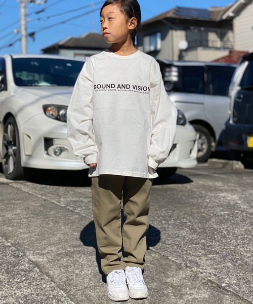 GROOVY COLORS（グルービーカラーズ）の「GROOVY COLORS/グルービーカラーズ SOUN&VISION BAT WING L/S TEE 長袖Tシャツ/ロンT（Tシャツ/カットソー・キッズ・ホワイト/オレンジ・130/140）」の13枚目の写真