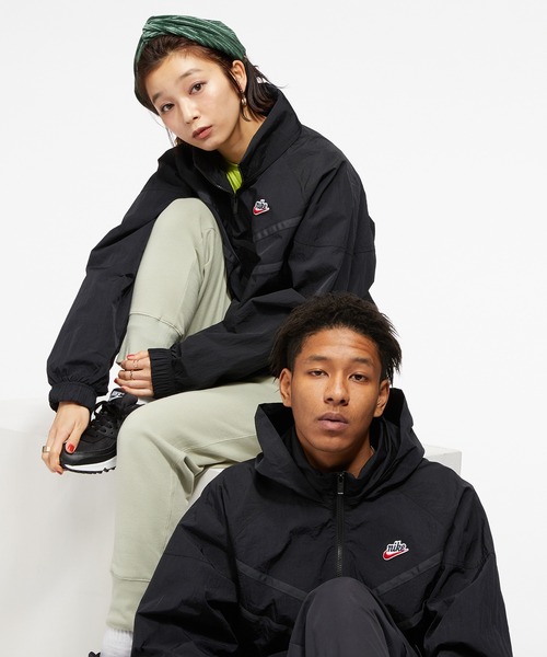 ヘリテージ スポーツウェア ウィンドランナー ジャケット Nike ナイロンジャケット 1 2ジップ Nike ナイキ のファッション フーデッド ジャケット ヘリテージ 1 2ジップ ナイキ