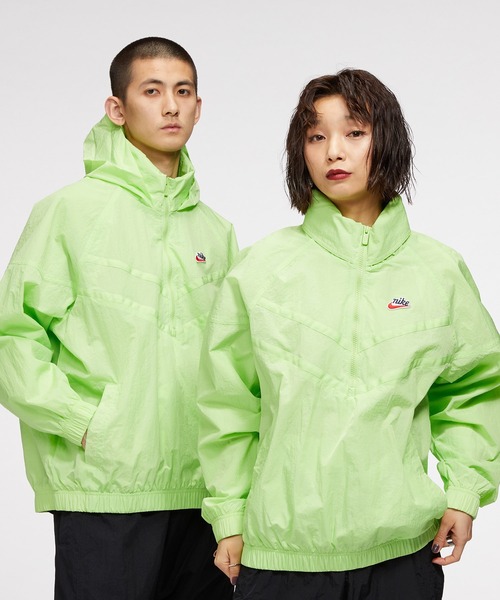 ヘリテージ スポーツウェア ウィンドランナー ジャケット Nike ナイロンジャケット 1 2ジップ Nike ナイキ のファッション フーデッド ジャケット ヘリテージ 1 2ジップ ナイキ