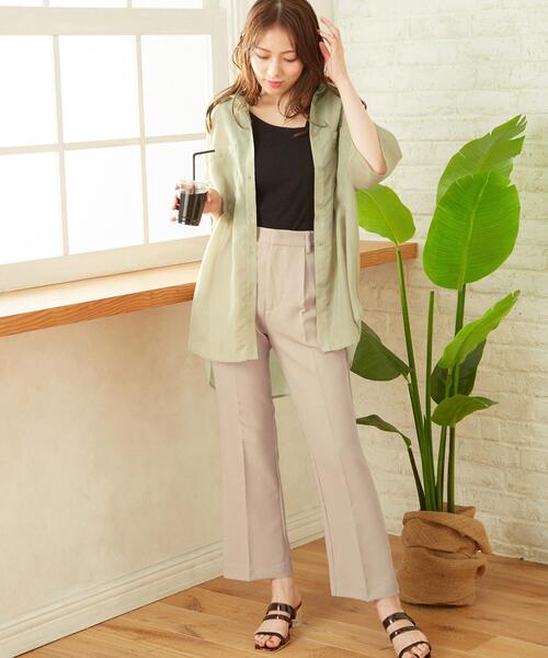 INGNI（イング）の「セミフレアセンタープレスパンツ／SETUP対応（その他パンツ・レディース・ブルー/オレンジ/ミント/ピンク/ライトベージュ/アイボリー/ブラック・FREE）」の18枚目の写真