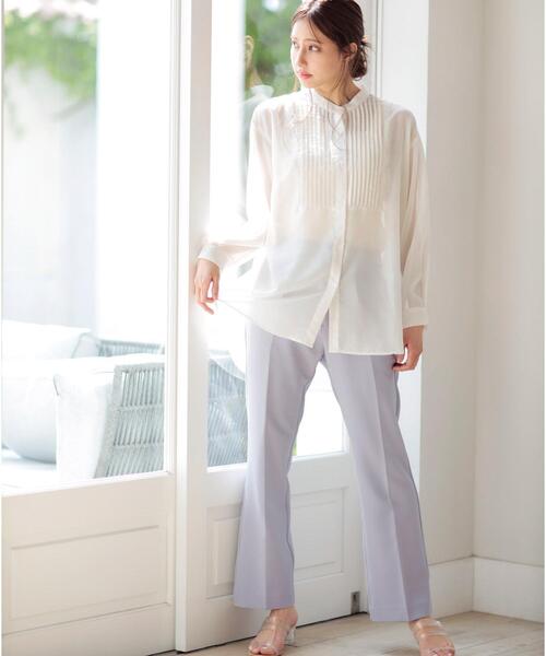 INGNI（イング）の「セミフレアセンタープレスパンツ／SETUP対応（その他パンツ・レディース・ブルー/オレンジ/ミント/ピンク/ライトベージュ/アイボリー/ブラック・FREE）」の22枚目の写真