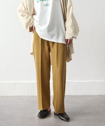 センタープレスストレートスラックスパンツ