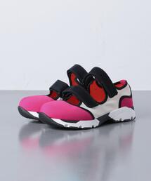 【美品】MARNI テクノファブリック スニーカー 37 ベルクロ パープル MARNI(マルニ) ベルクロスニーカー オレンジ×グリーン サイズ 36