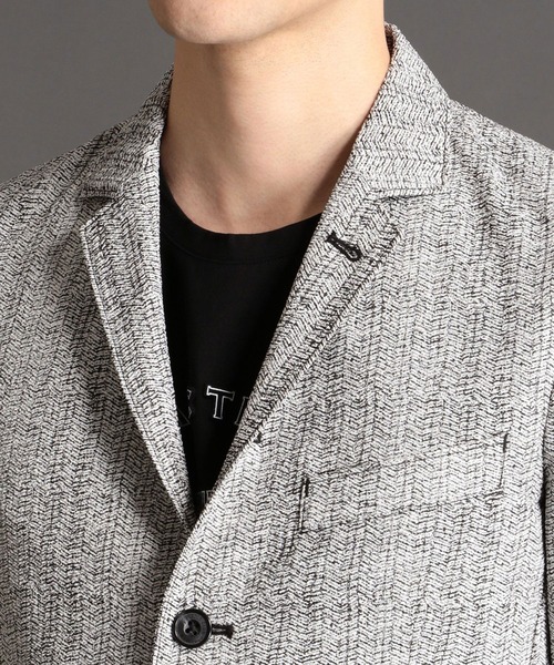 NICOLE CLUB FOR MEN（ニコルクラブフォーメン）の「シアサッカーデザインジャケット（テーラードジャケット・メンズ・ホワイト/グレー/チャコールグレー・X-LARGE/LARGE/XX-LARGE/MEDIUM）」の15枚目の写真