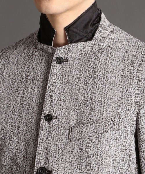 NICOLE CLUB FOR MEN（ニコルクラブフォーメン）の「シアサッカーデザインジャケット（テーラードジャケット・メンズ・ホワイト/グレー/チャコールグレー・X-LARGE/LARGE/XX-LARGE/MEDIUM）」の4枚目の写真