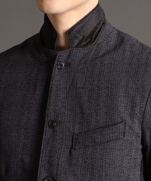 NICOLE CLUB FOR MEN（ニコルクラブフォーメン）の「シアサッカーデザインジャケット（テーラードジャケット・メンズ・ホワイト/グレー/チャコールグレー・X-LARGE/LARGE/XX-LARGE/MEDIUM）」の6枚目の写真