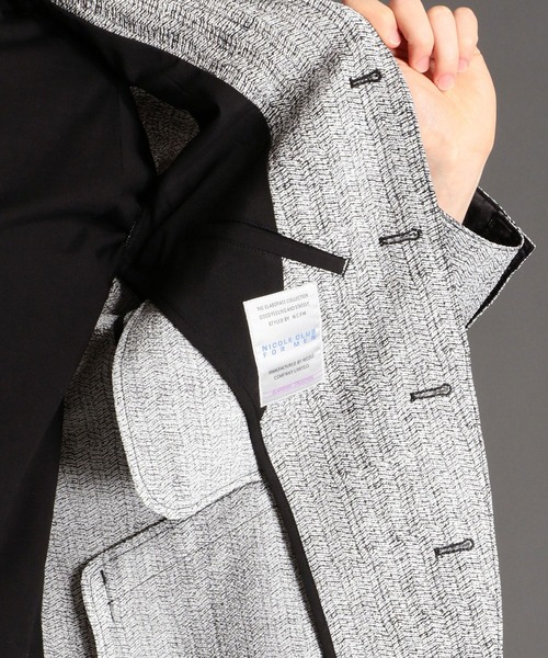 NICOLE CLUB FOR MEN（ニコルクラブフォーメン）の「シアサッカーデザインジャケット（テーラードジャケット・メンズ・ホワイト/グレー/チャコールグレー・X-LARGE/LARGE/XX-LARGE/MEDIUM）」の9枚目の写真