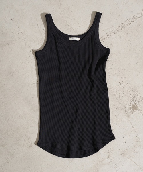 earth music&ecology（アースミュージックアンドエコロジー）の「チェーン柄リブタンクトップ ＊（タンクトップ・レディース・グレイッシュベージュ/ブラック/アイボリー/ピンクベージュ・M/S）」の3枚目の写真