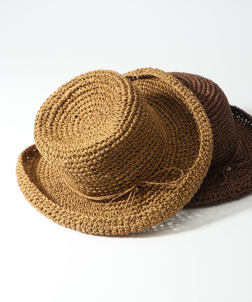 LBC（エルビーシー）の「細編みエッジアップ（ハット・レディース・ベージュ/ライトブラウン/ブラウン・FREE）」の3枚目の写真
