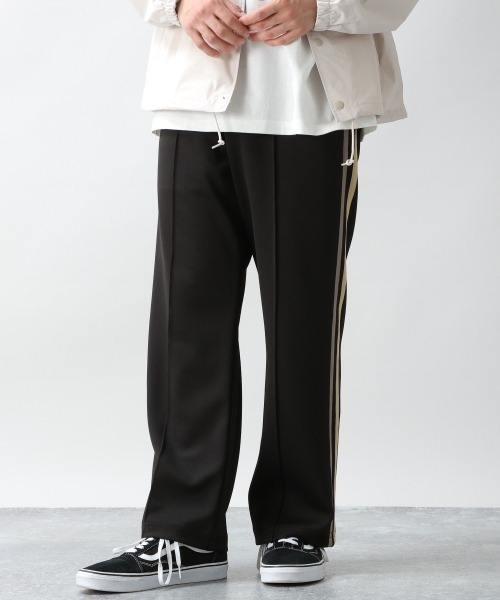 RAGEBLUE（レイジブルー）の「ライントラックワイドパンツ/937976（スウェットパンツ・メンズ・ブラック/パープル・MEDIUM/LARGE）」の2枚目の写真