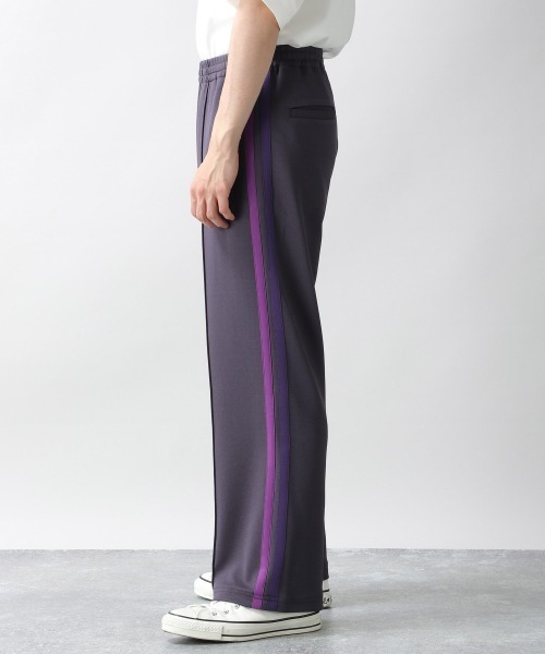 RAGEBLUE（レイジブルー）の「ライントラックワイドパンツ/937976（スウェットパンツ・メンズ・ブラック/パープル・MEDIUM/LARGE）」の4枚目の写真